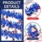 50 Feet 4th of July Tinsel Garland Red White Blue Patriotic Star Garland Twisted Hanging Streamer for 4th of July Party Decoration Independence Day Memorial Celebration (Style B)